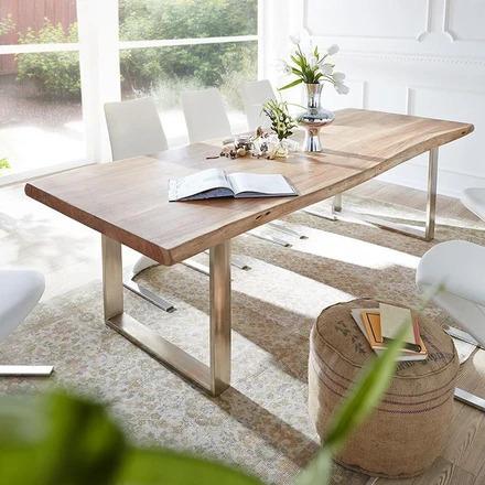 WAREHOUSE SALE AUSTIN Brand New Loft Design Modern Solid Wood Slab Dining Table  1.2 to 2.6 m