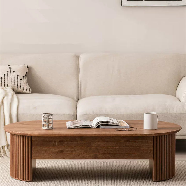 Japandi Solid Wood Coffee Table