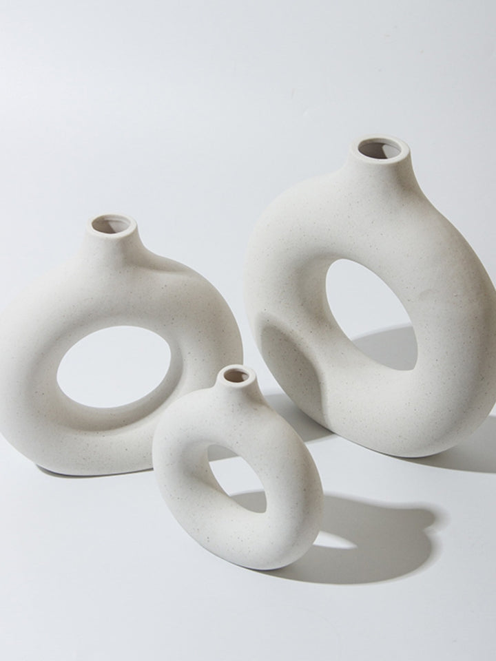 Nordic Modern White Ceramic Vase Home Decoration