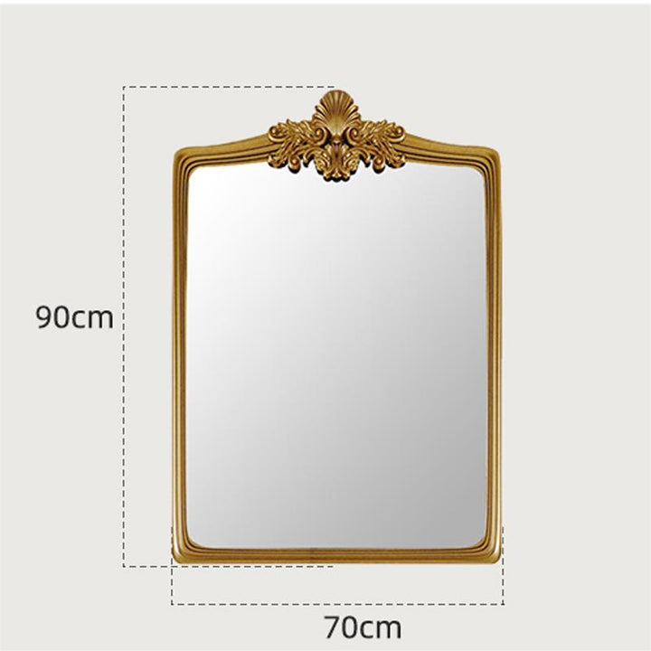 French Retro Carved Wall Hanging Mirror Bathroom mirror