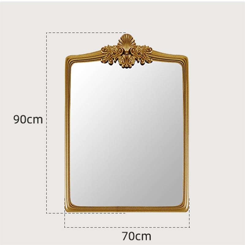 French Retro Carved Wall Hanging Mirror Bathroom mirror