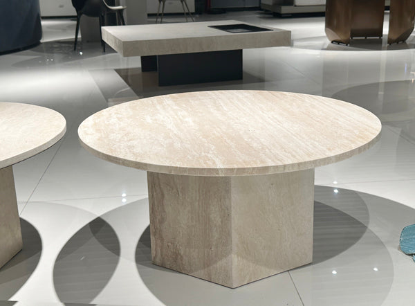 Marble Coffee Table Natural Travertine Round Coffee Table 