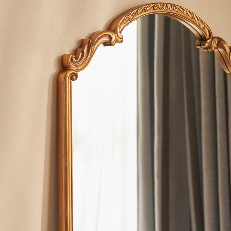 French Retro Carved Full-length Mirror