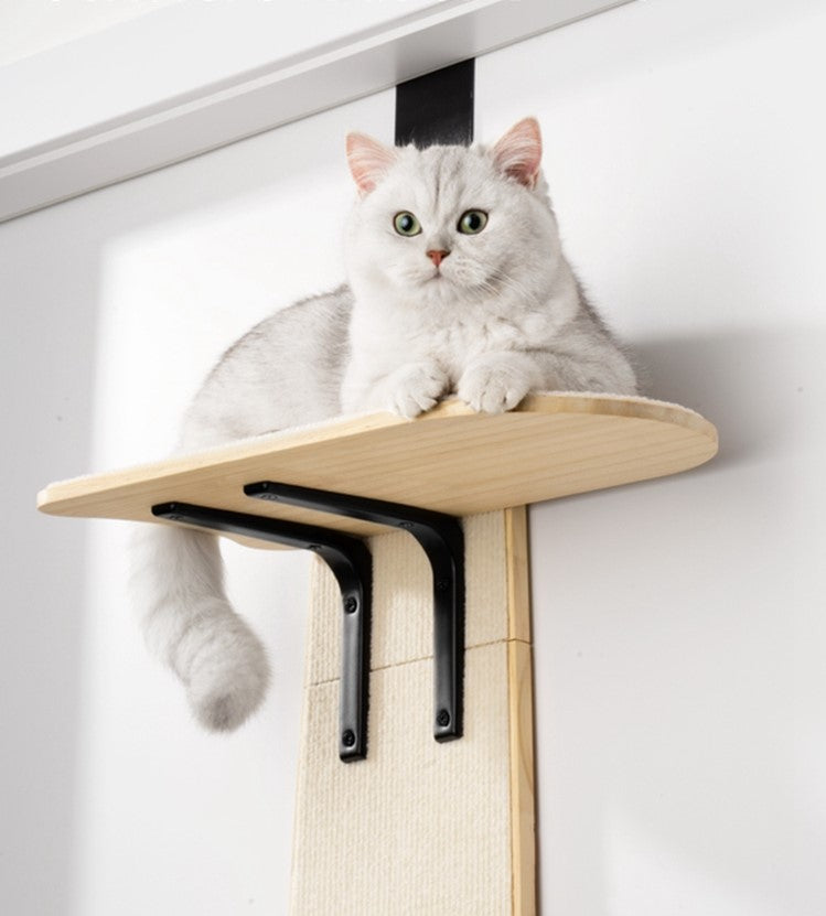 Door Hanging Cat Scratching Board Solid Wood Cat Climbing Frame