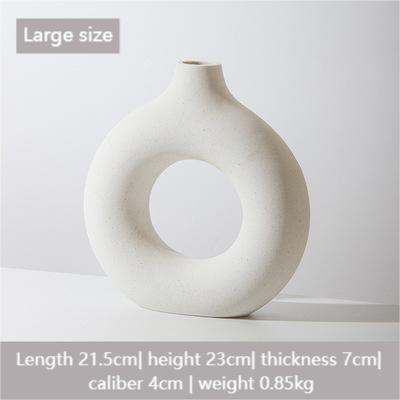 Nordic Modern White Ceramic Vase Home Decoration