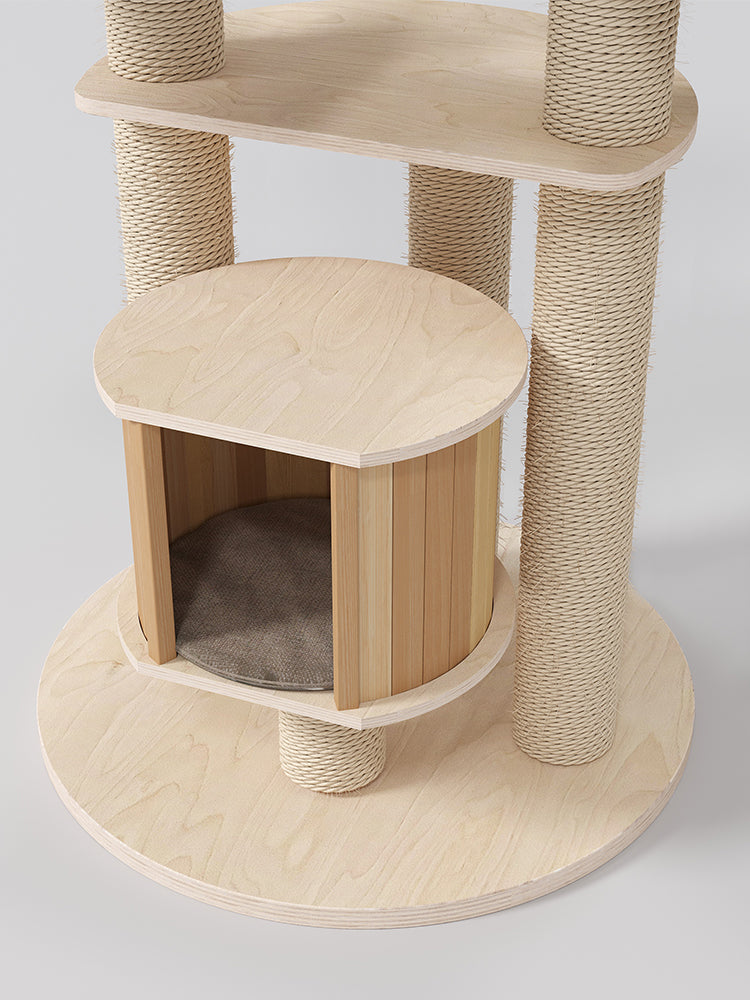 Solid Wood Cat Climbing shelf cat toy Scratching Post