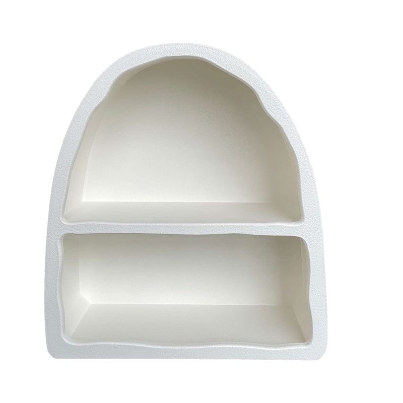 Nordic White Arched Wall Cabinet Living room Desktop Cosmetics Storage Cabinet Cup Rack Cave