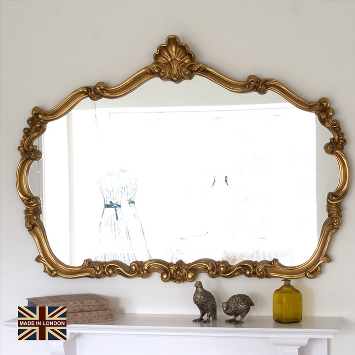 Retro Carved Mirror Wall Hanging Mirror American Decorative Mirror