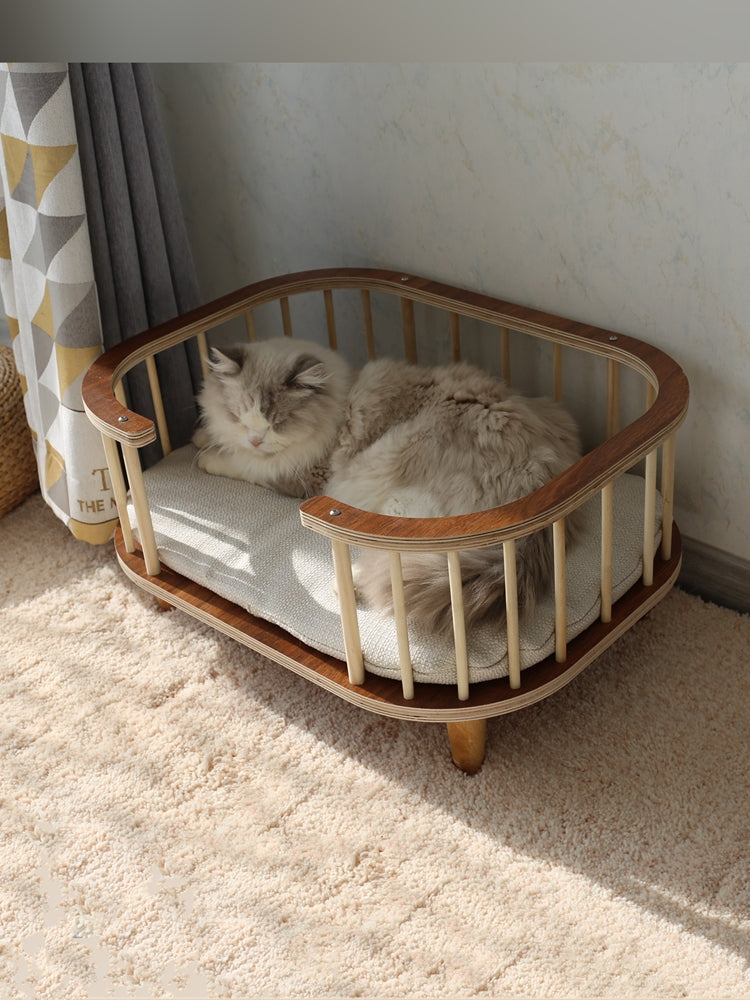 Pet furniture Solid wood bed Cattery Waterproof off ground camp bed Puppy bed