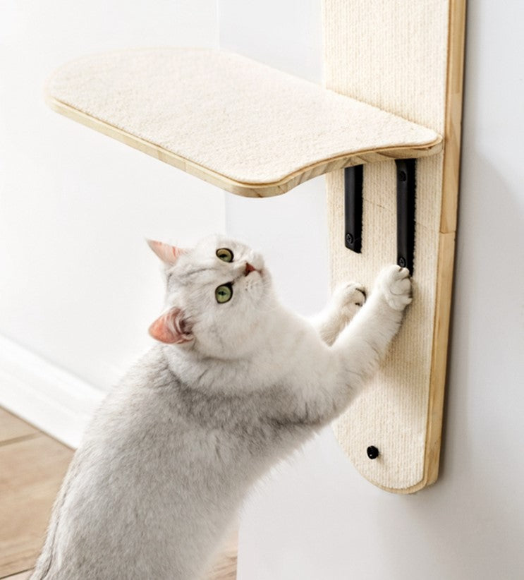 Door Hanging Cat Scratching Board Solid Wood Cat Climbing Frame