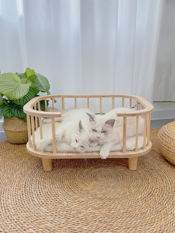 Pet furniture Solid wood bed Cattery Waterproof off ground camp bed Puppy bed