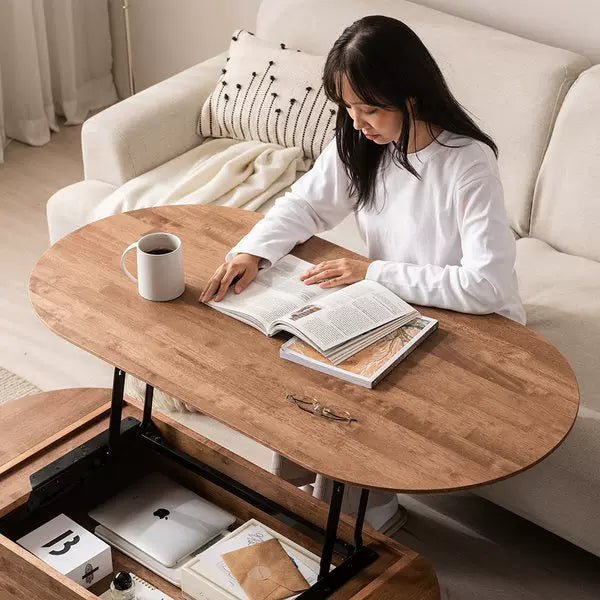 Japandi Solid Wood Coffee Table