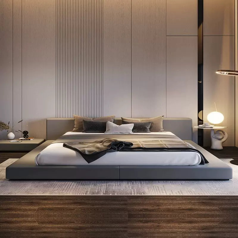 Modern Leathaire Platform Bedframe