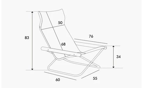 Canva Folding Lounger Chair