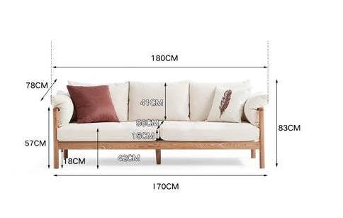 Solid Wood Frame Sofa