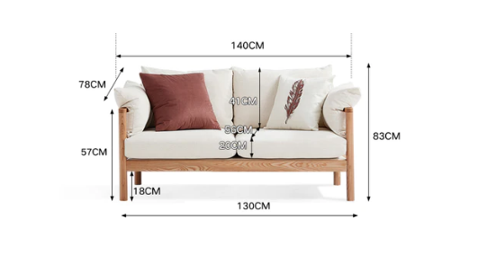 Solid Wood Frame Sofa