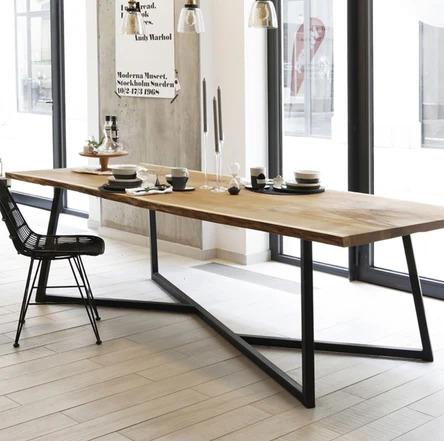 Modern Contemporary Sleek Minimalist Wooden Top Conference / Office / Dining Table
