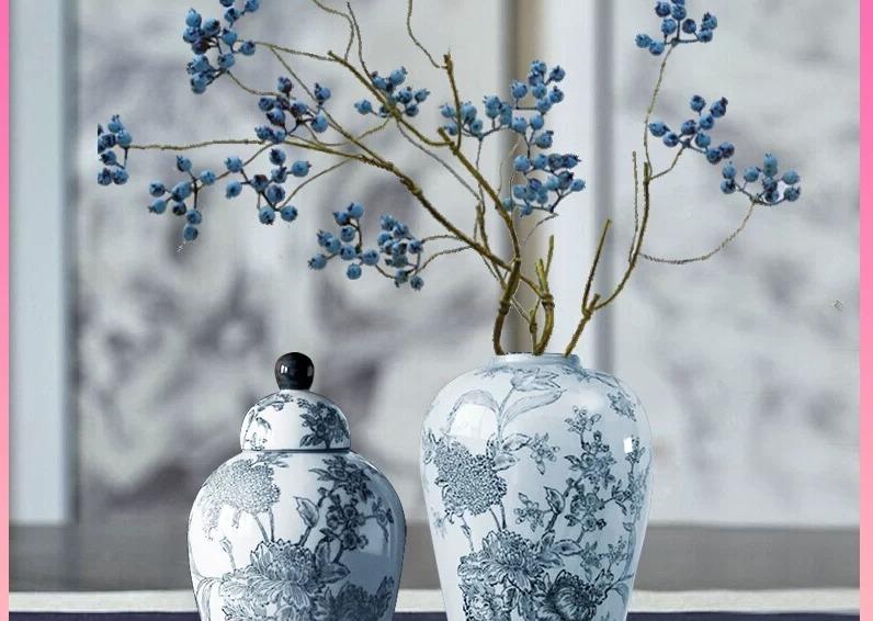 Adian Floral Ceramic Ginger Jar & Vase