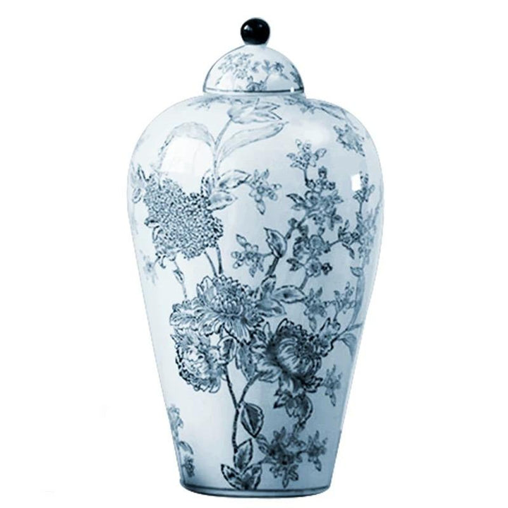 Adian Floral Ceramic Ginger Jar & Vase