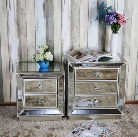 ALAIA Victorian Mirrored Bedside Table