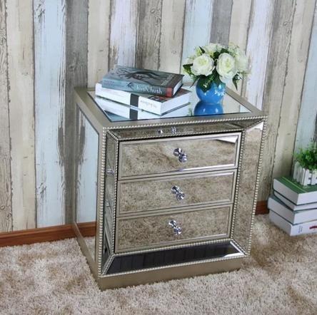 ALAIA Victorian Mirrored Bedside Table