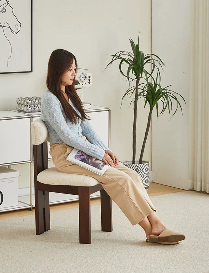 Modern Boucle Dining Chair