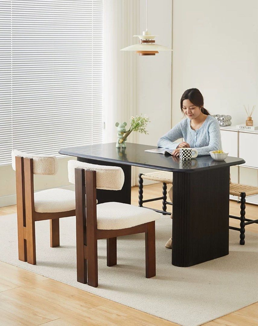 Modern Boucle Dining Chair