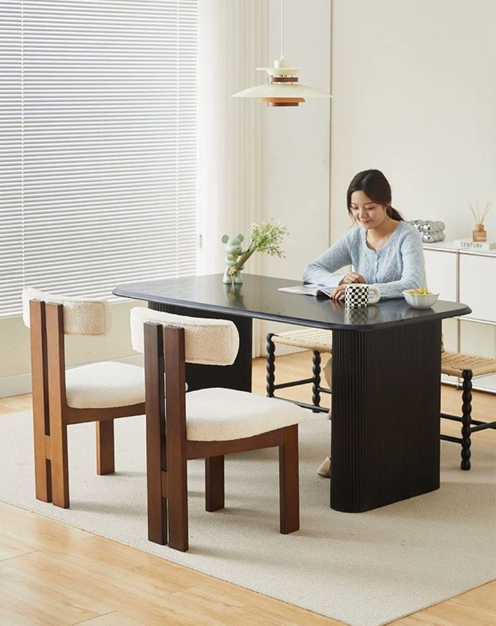 Modern Boucle Dining Chair