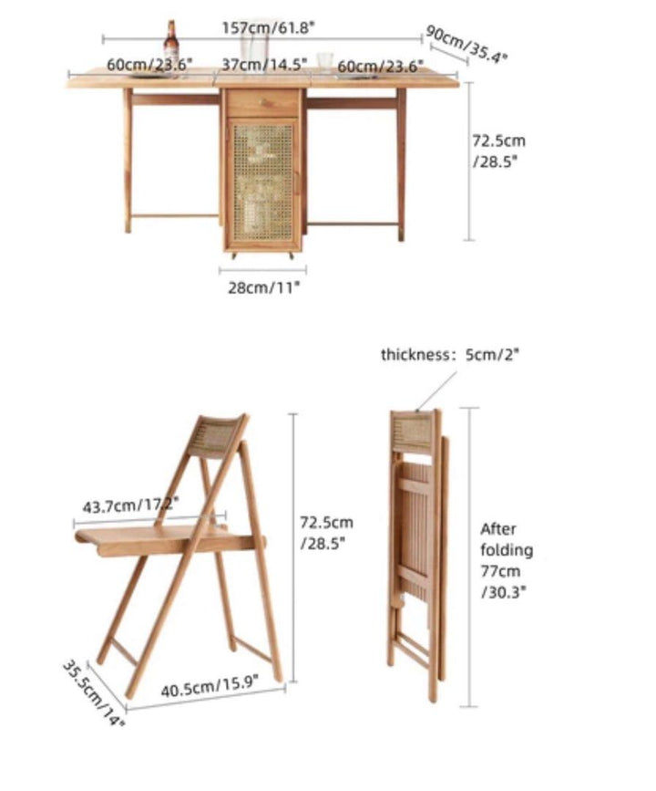 Foldable Dining Table & Chair Set