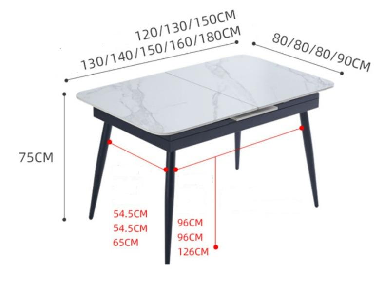 Extendable Dining Table in Sintered Stone