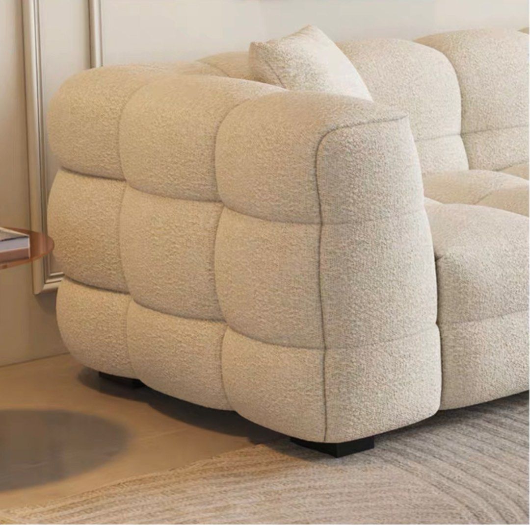 Modern Boucle Fabric Sofa