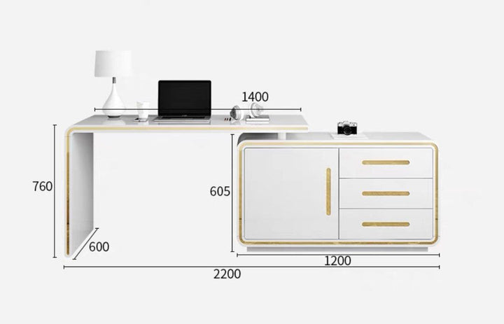 Modern Rotatable Work Desk