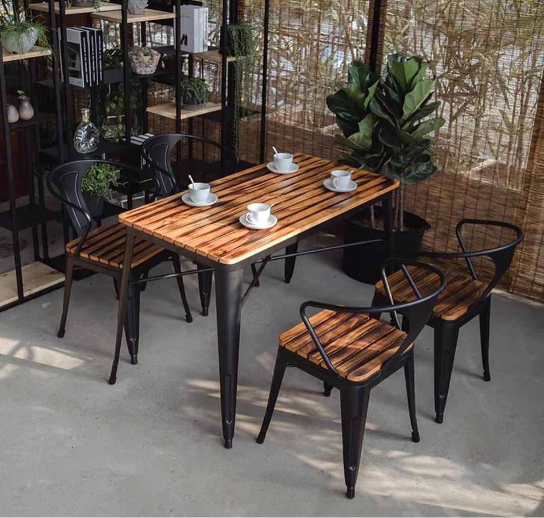 Industrial Outdoor Dining Set