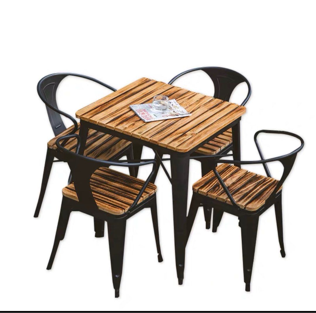 Industrial Outdoor Dining Set