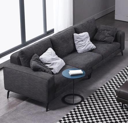 Modern Fabric Sofa with Stilt Legs Design