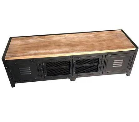 Modern Industrial Metal TV Cabinet Console