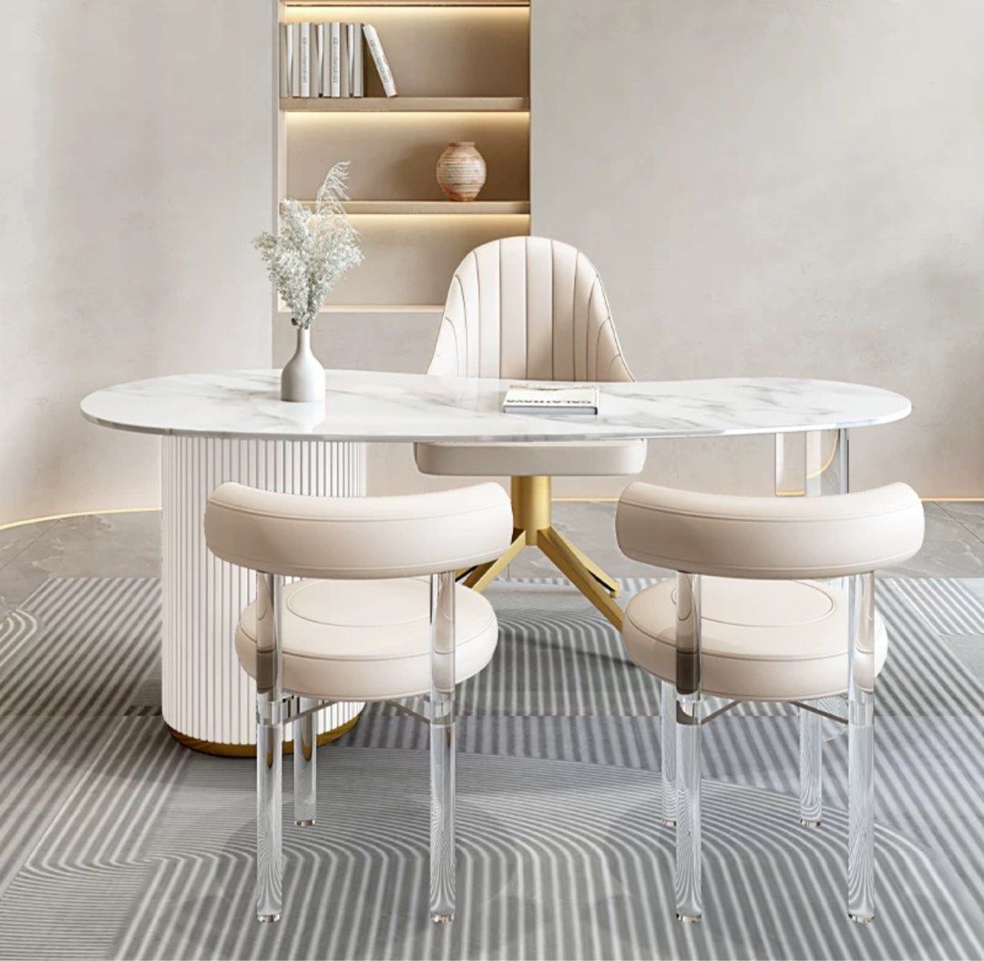 Modern Sintered Stone Study Desk