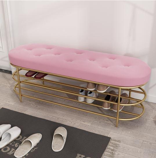 Entryway Shoe Rack Bench Seat _ 2 Tier