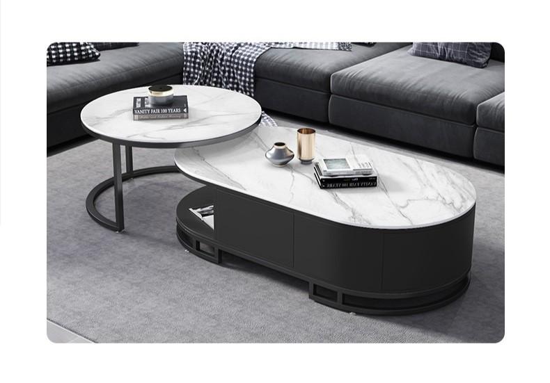 Modern Nesting Coffee Table with Drawers