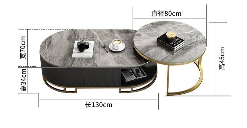 Modern Nesting Coffee Table with Drawers