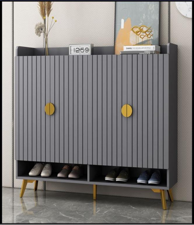 CALVIN Modern Shoe Cabinet and Bench for Entryway