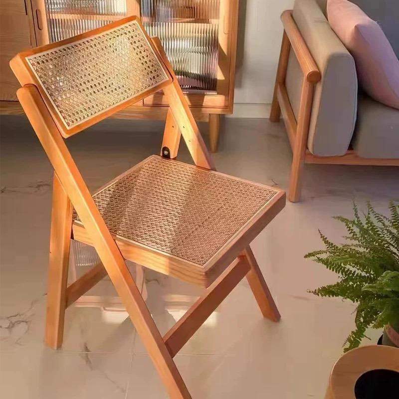 Cane Mesh Folding Chair