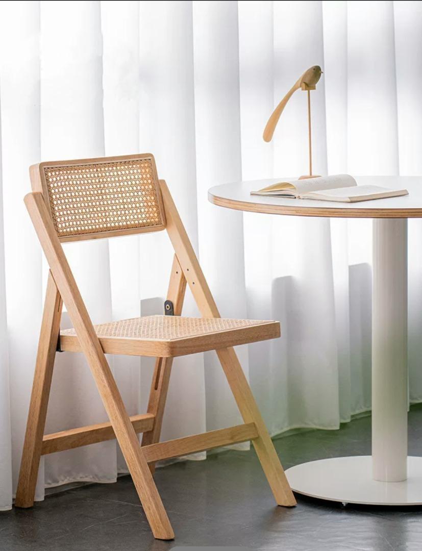 Cane Mesh Folding Chair