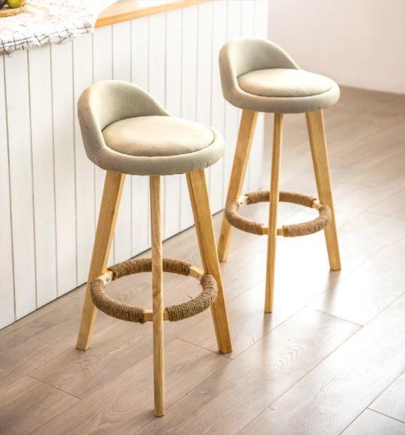 Wood Bar High Stool