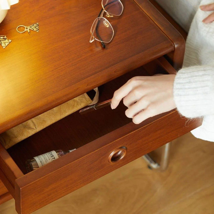 Solid Wood Drawer Nightstand