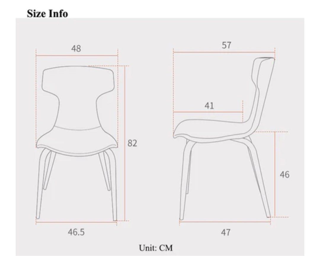 Faux Leather Dining Chair (set of 2)