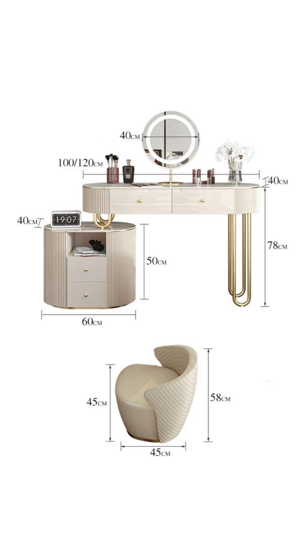 Modern Vanity Table Set