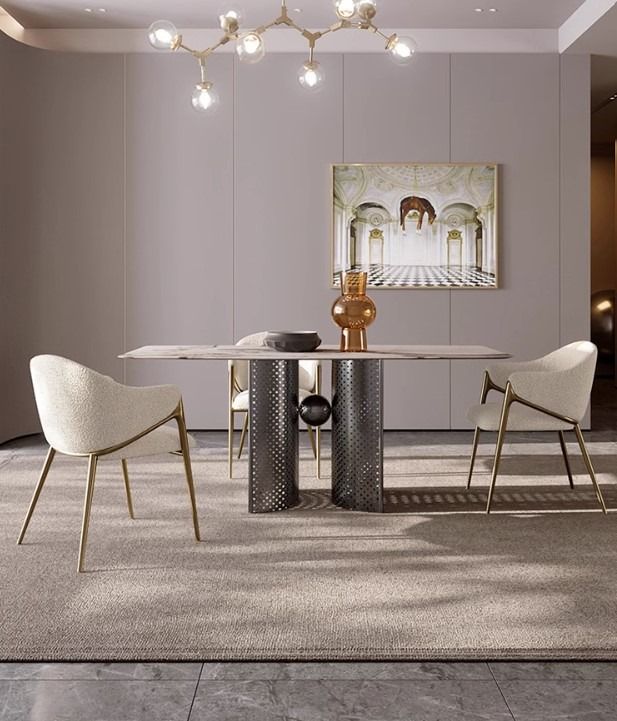 Modern Boucle Dining Chair