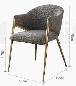 Modern Boucle Dining Chair