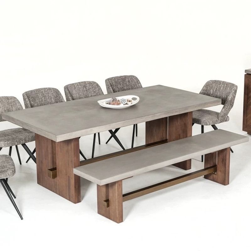 Concrete Wood Dining Table